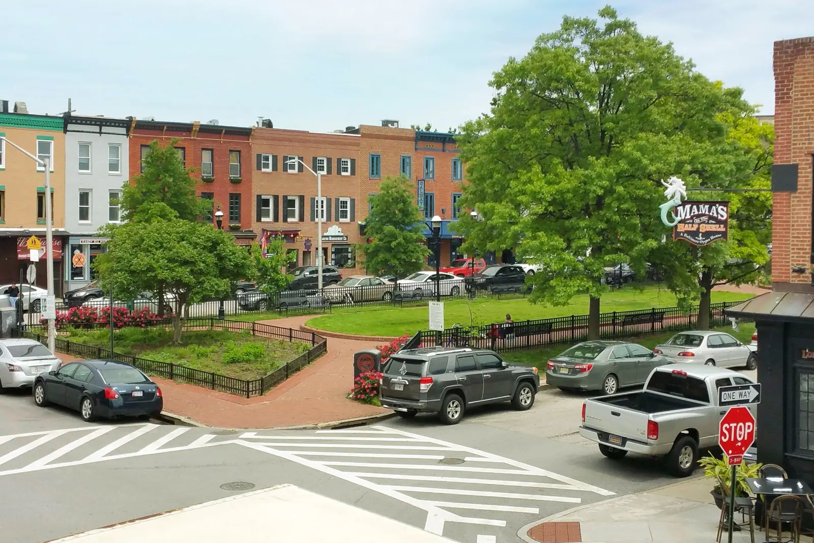 Waterfront rowhouses in the Canton neighborhood of Baltimore, Maryland