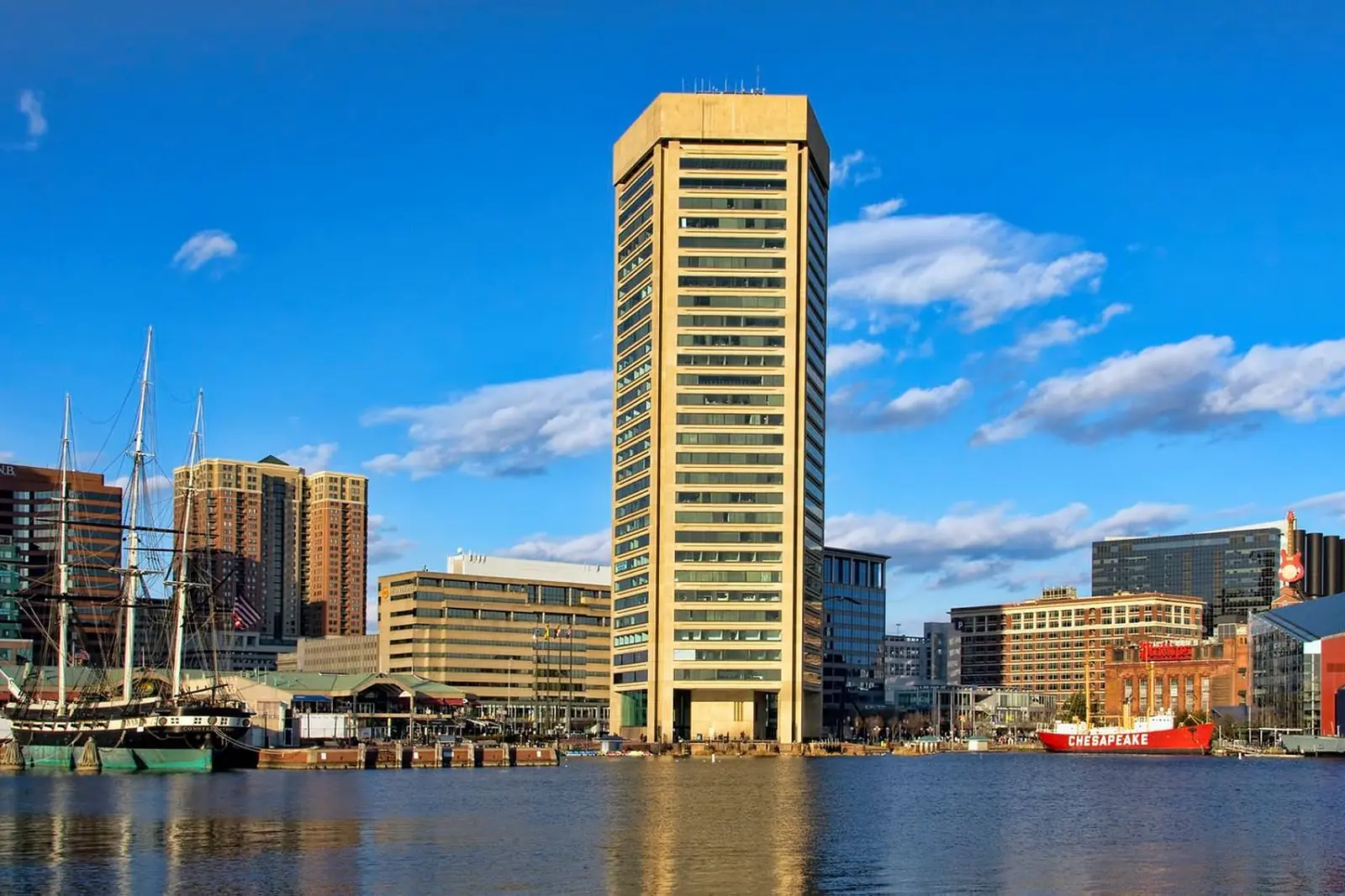 Baltimore's Inner Harbor waterfront near the Canton neighborhood