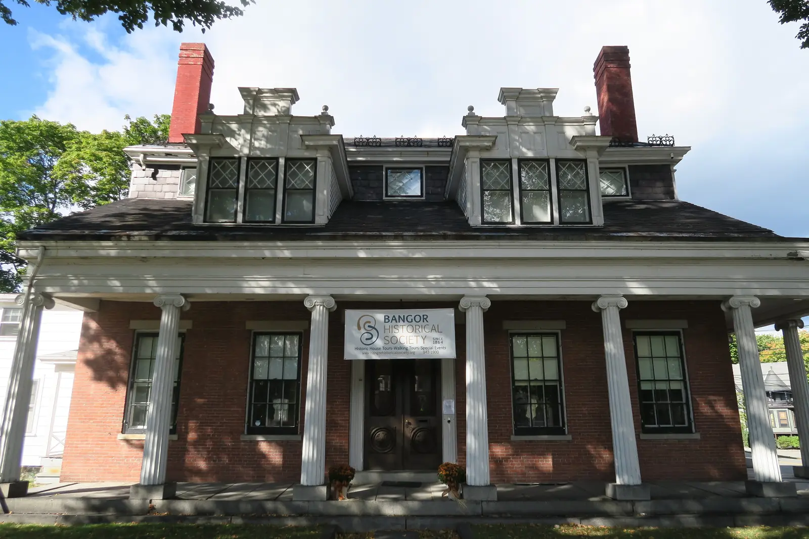Grand historic lumber-baron mansions on Broadway in Bangor, Maine