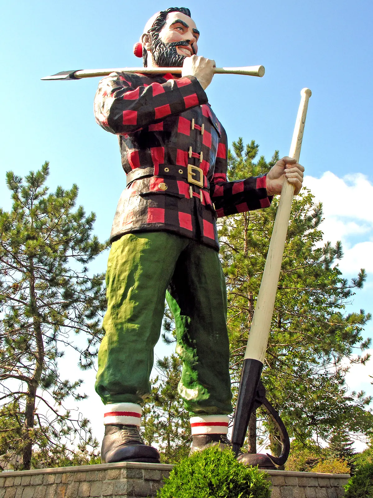 The Paul Bunyan statue on Main Street in Bangor, Maine, near the east-side Capehart neighborhood