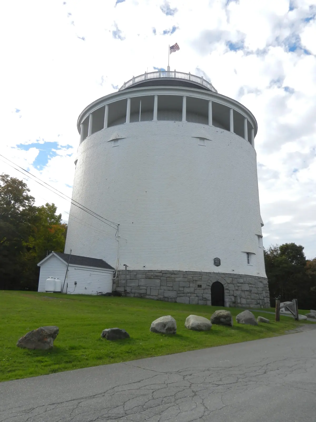 The historic Thomas Hill Standpipe above the Fairmount neighborhood in Bangor, Maine