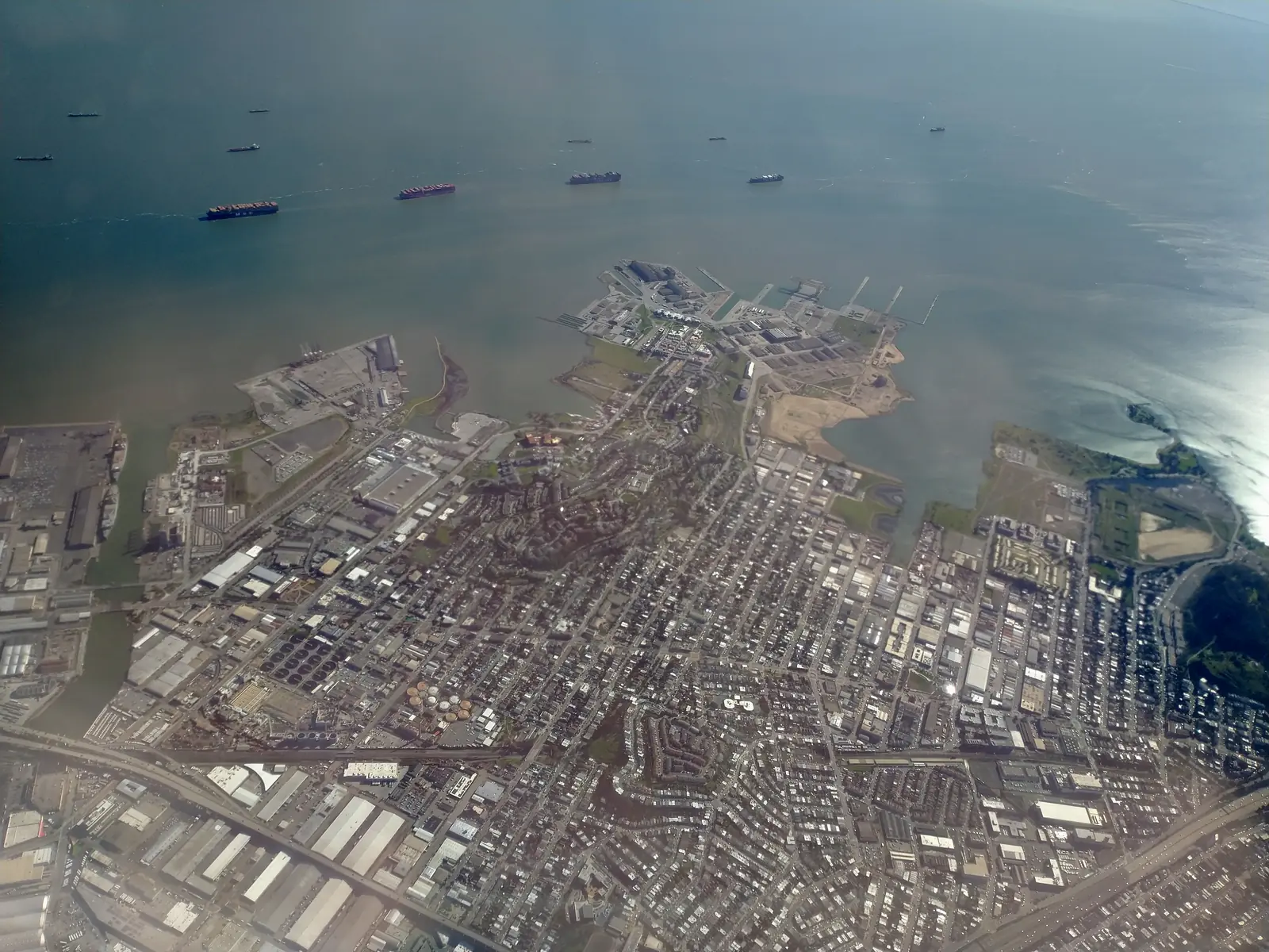 Bayview, Hunters Point, and Candlestick Point along the southeastern San Francisco bay