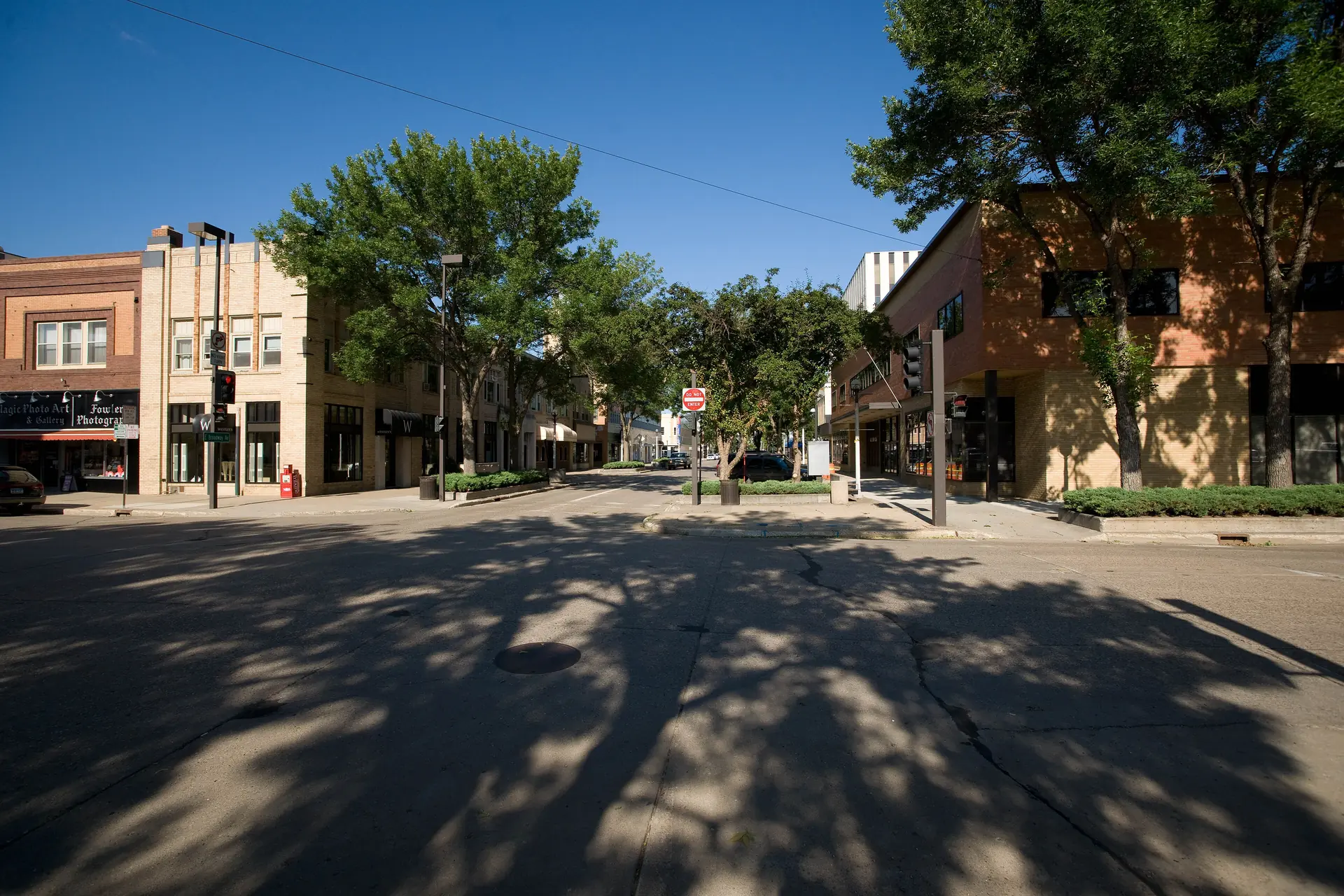 A downtown Bismarck streetscape
