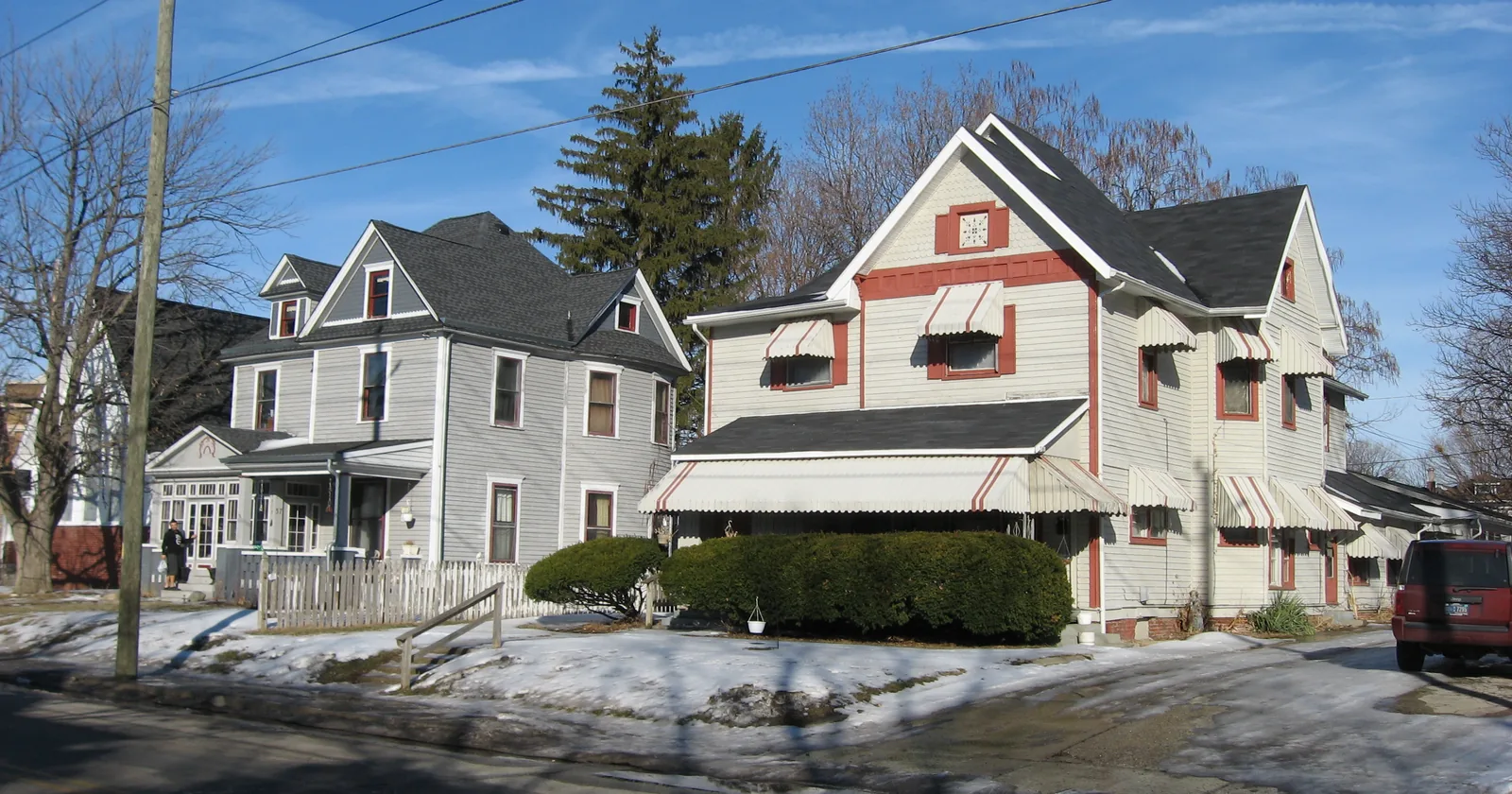 Older frame houses on South Ritter Avenue in the Irvington Historic District, illustrating the Indianapolis housing market 2026 for home sellers