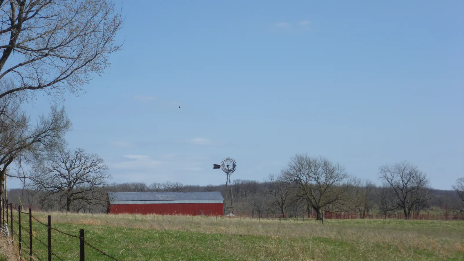 Rural acreage with a barn and pasture in the Missouri Ozarks near Springfield