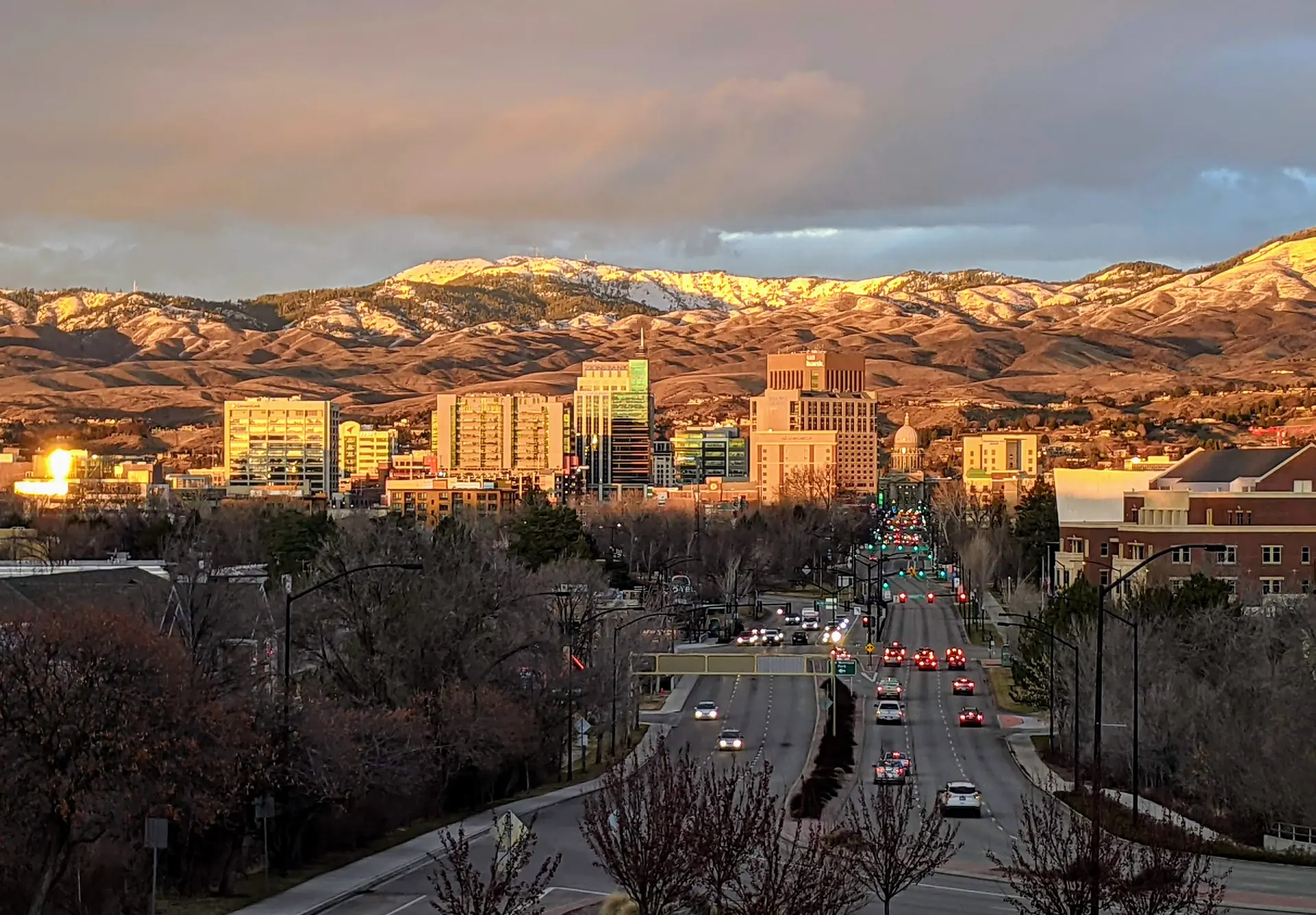 Downtown Boise skyline near the North End