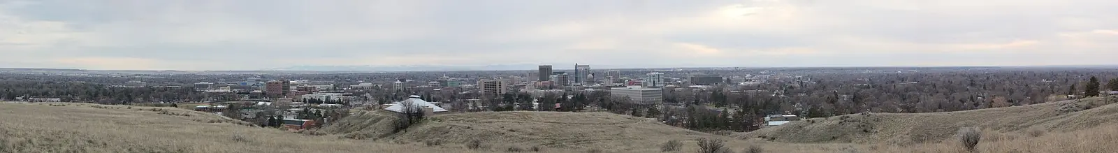 Downtown Boise and the Treasure Valley from the foothills