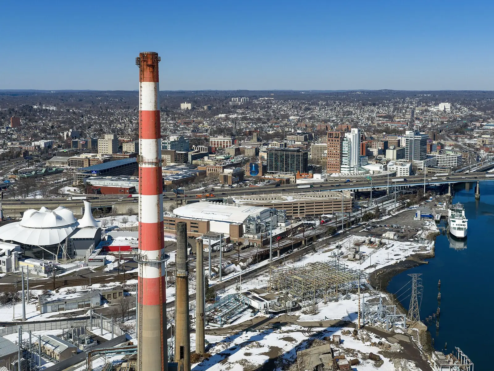 The Downtown Bridgeport, Connecticut skyline