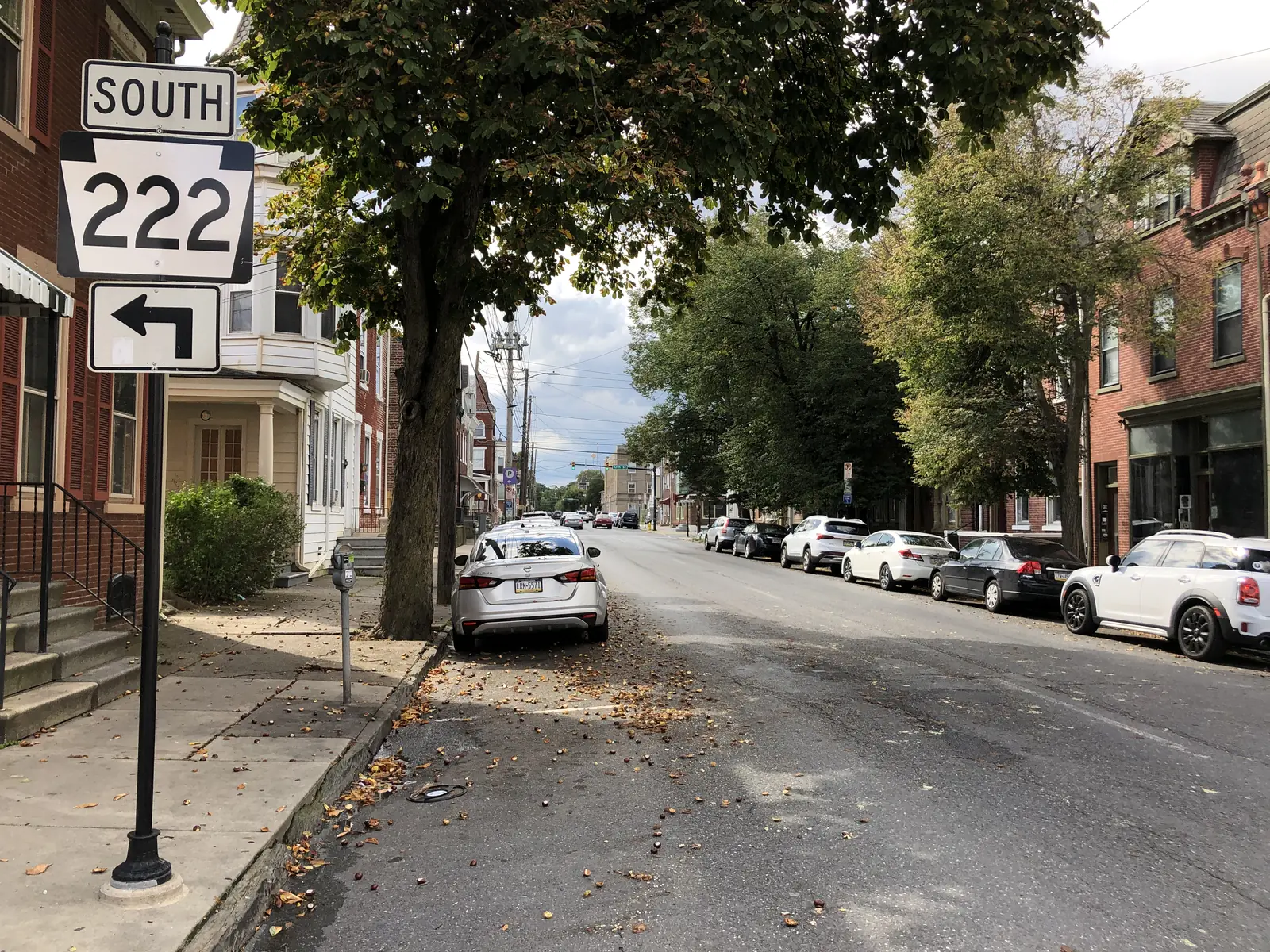 Brick row homes on Linden Street in Center City Allentown