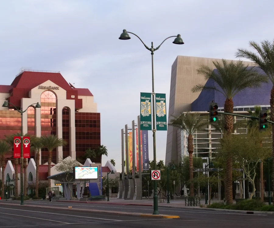 Downtown Mesa Arizona and the Mesa Arts Center