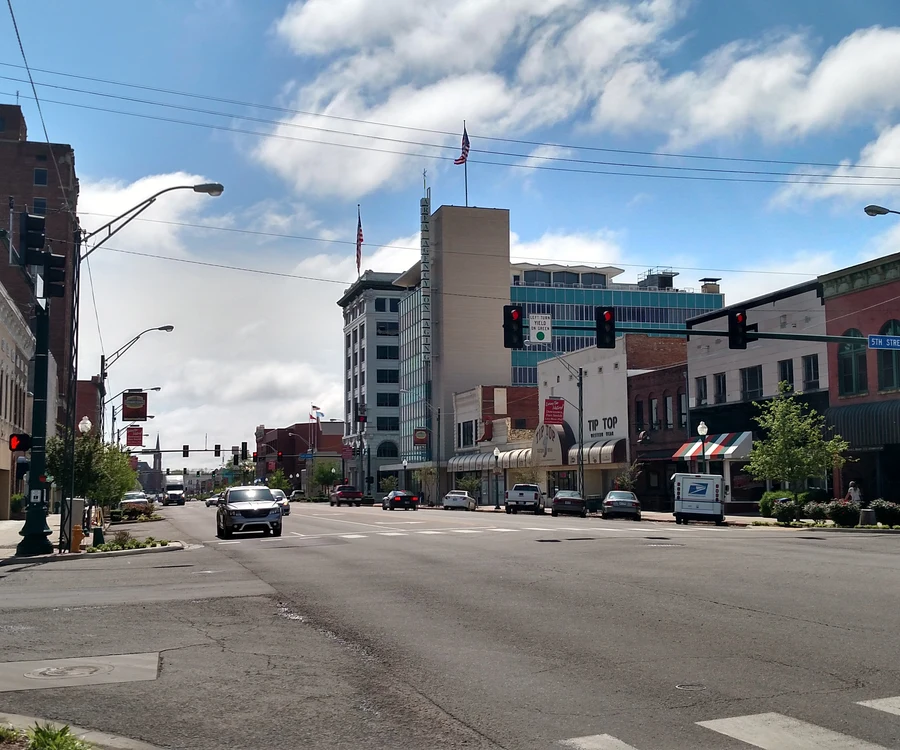Fort Smith Arkansas historic downtown in the Arkansas River Valley