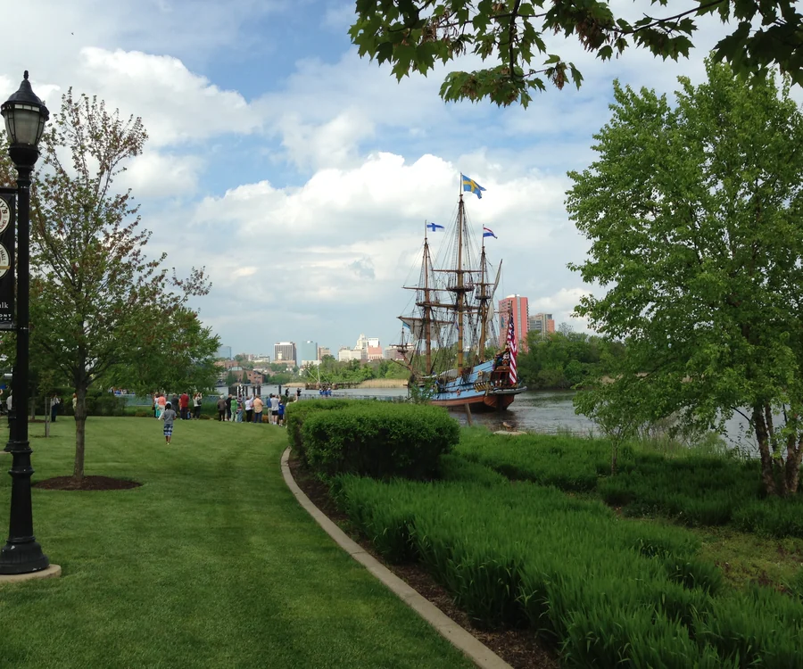 Wilmington Delaware Riverfront and downtown skyline