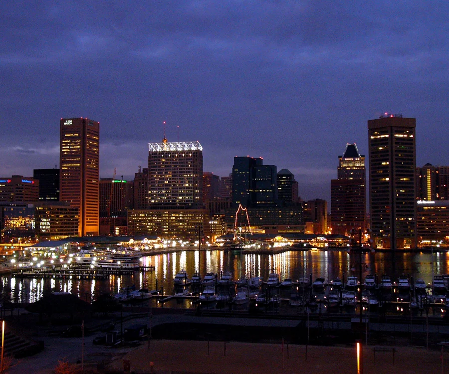 Baltimore Maryland Inner Harbor skyline
