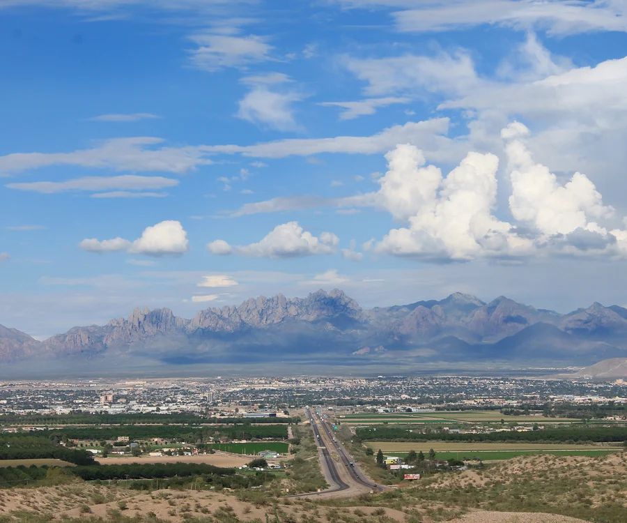 Las Cruces New Mexico with the Organ Mountains