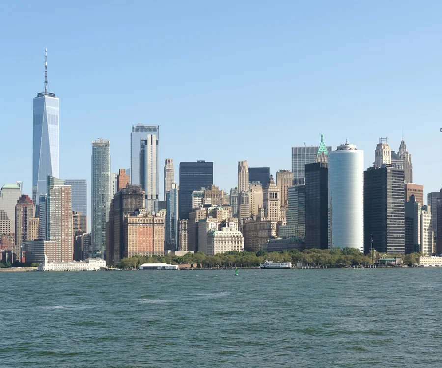 Manhattan skyline with One World Trade Center in New York City