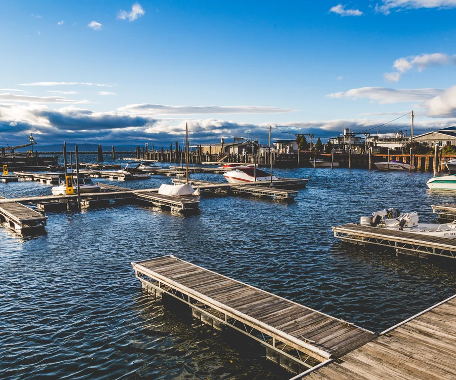 Burlington Vermont waterfront on Lake Champlain