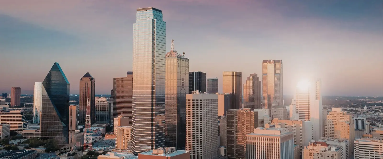 Dallas skyline at dusk