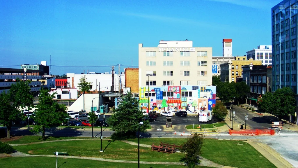 Downtown Springfield, Missouri seen from Jubilee Park, illustrating the Springfield MO housing market 2026 for home sellers