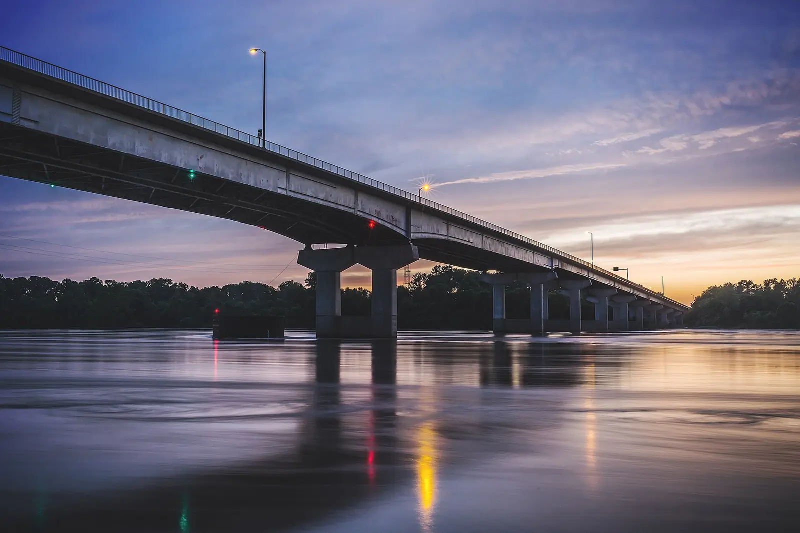 A view of Fort Smith, Arkansas on the Arkansas River
