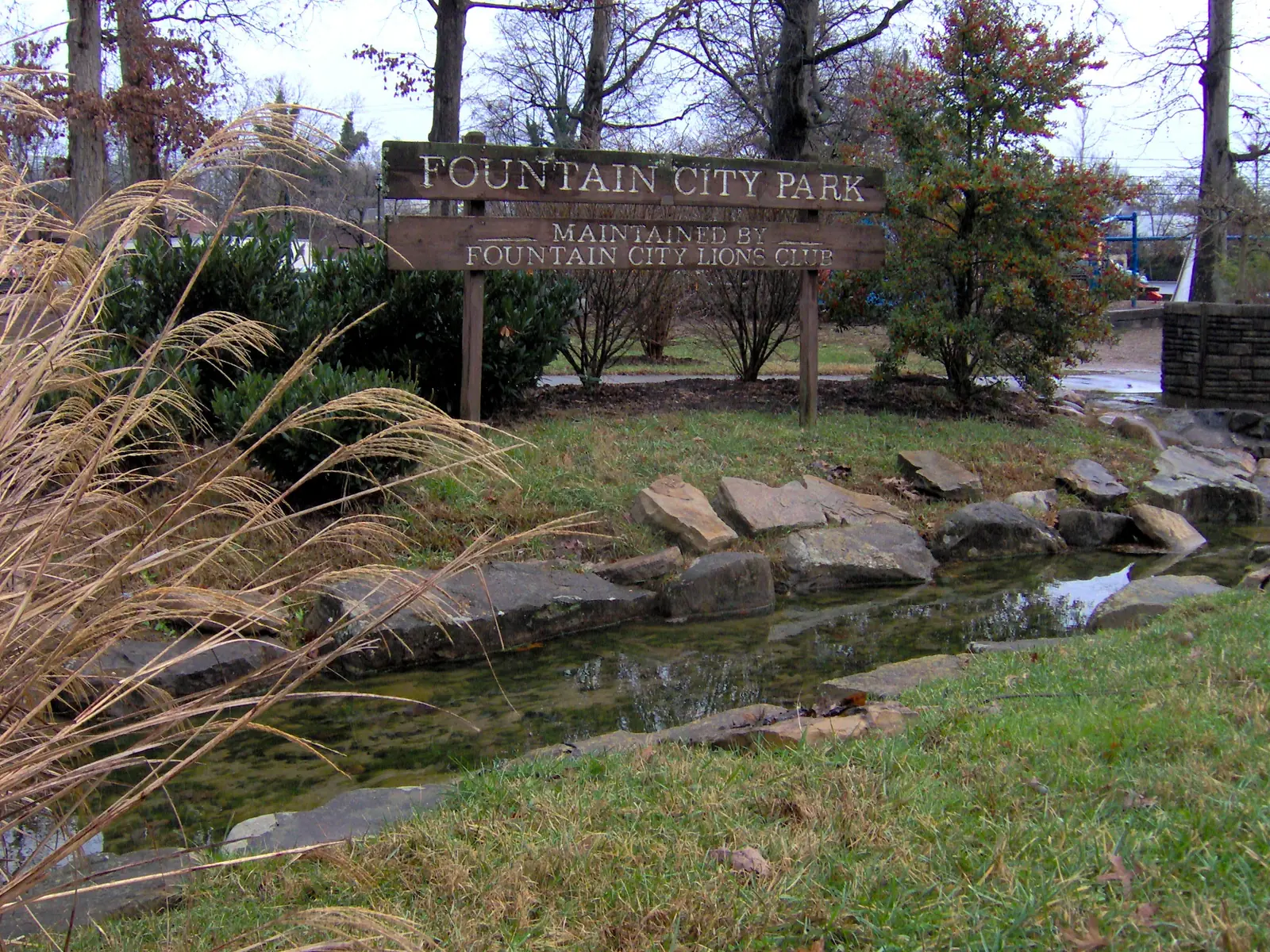Fountain City Park sign in Fountain City, Knoxville