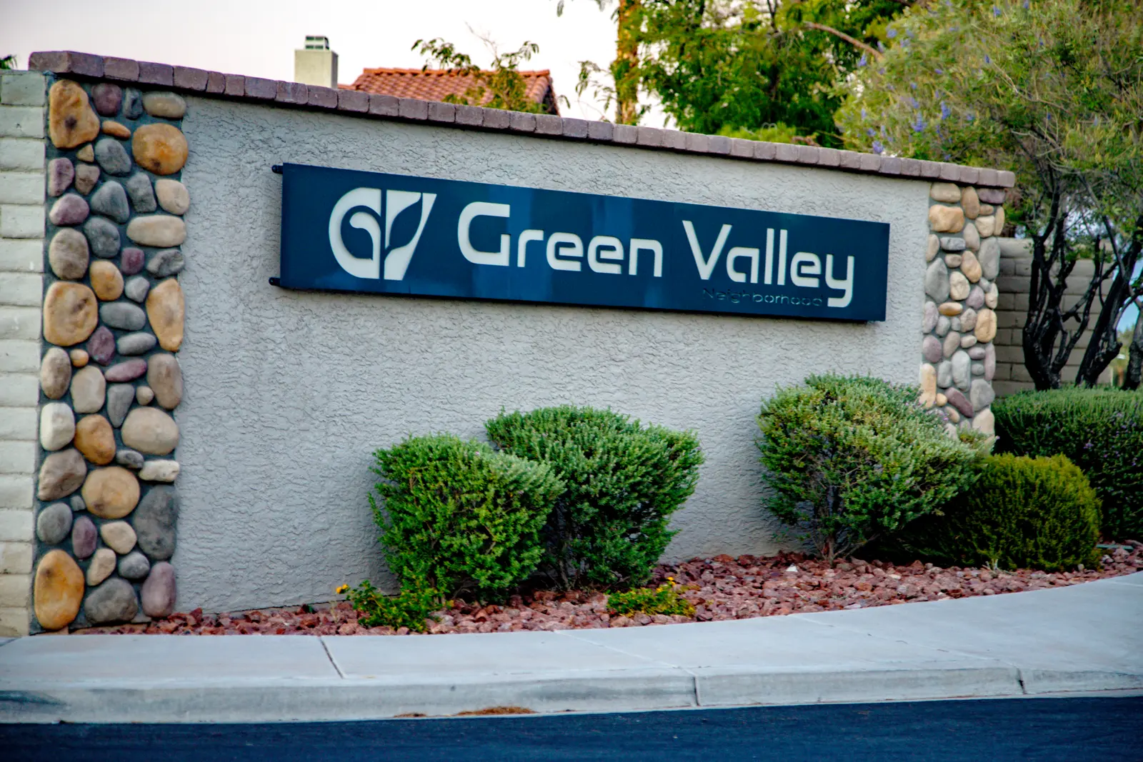 A Green Valley neighborhood sign in Henderson, Nevada