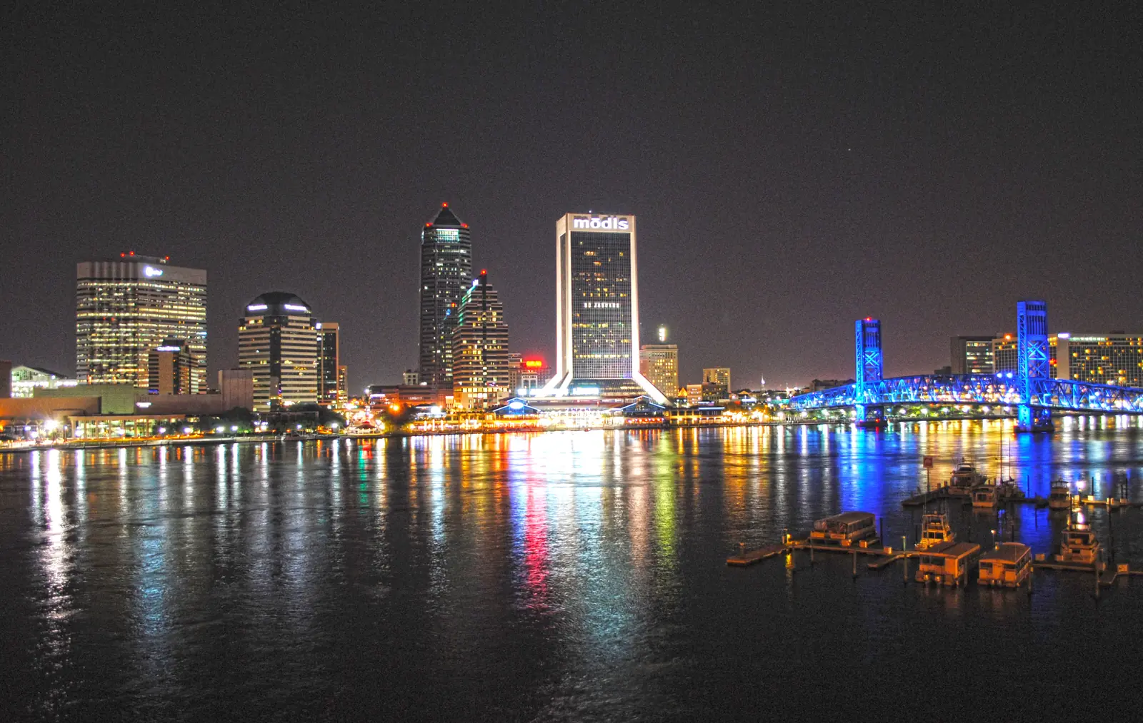 Downtown Jacksonville, Florida skyline over the St. Johns River