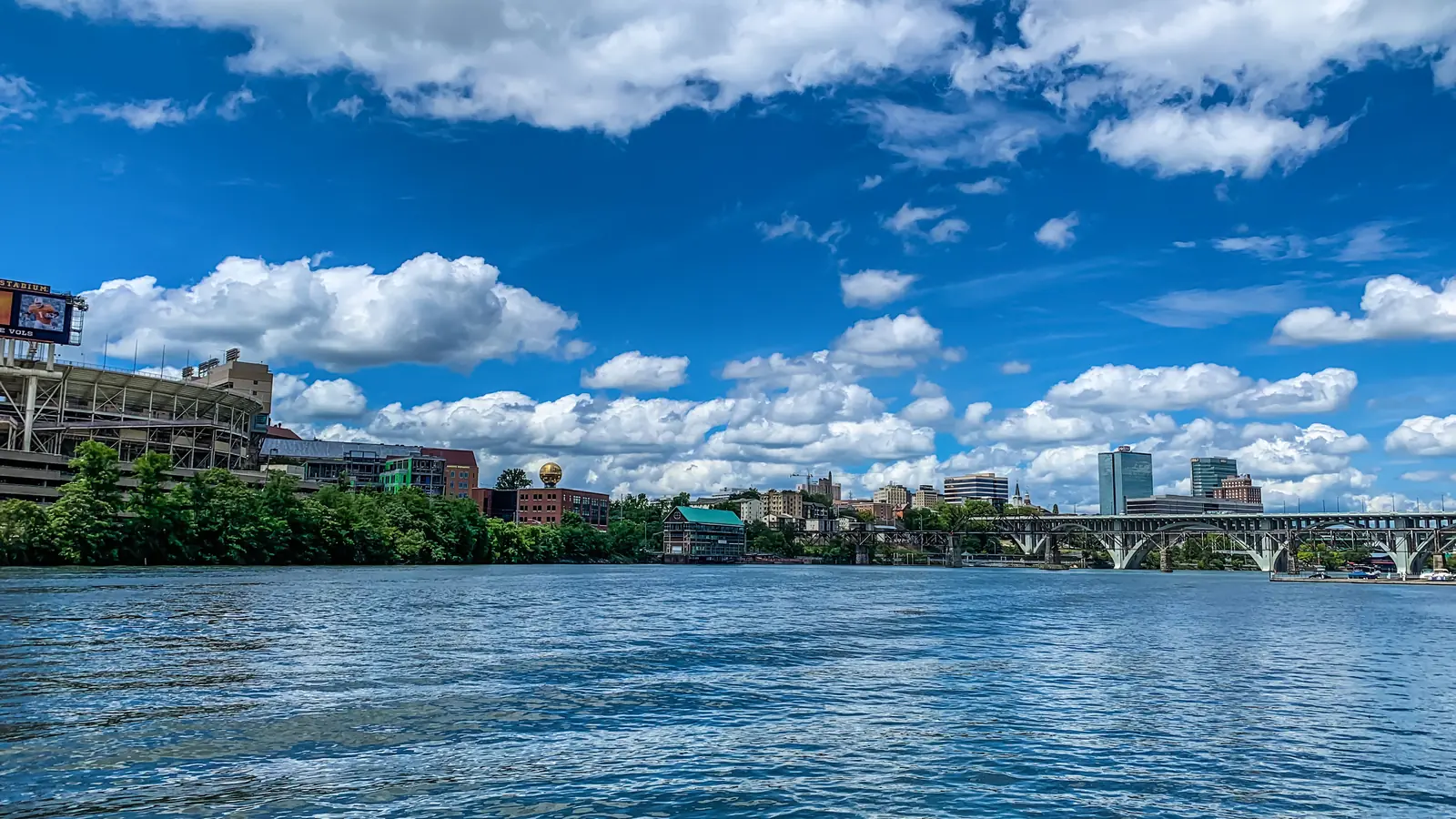 Downtown Knoxville skyline seen from the Tennessee River
