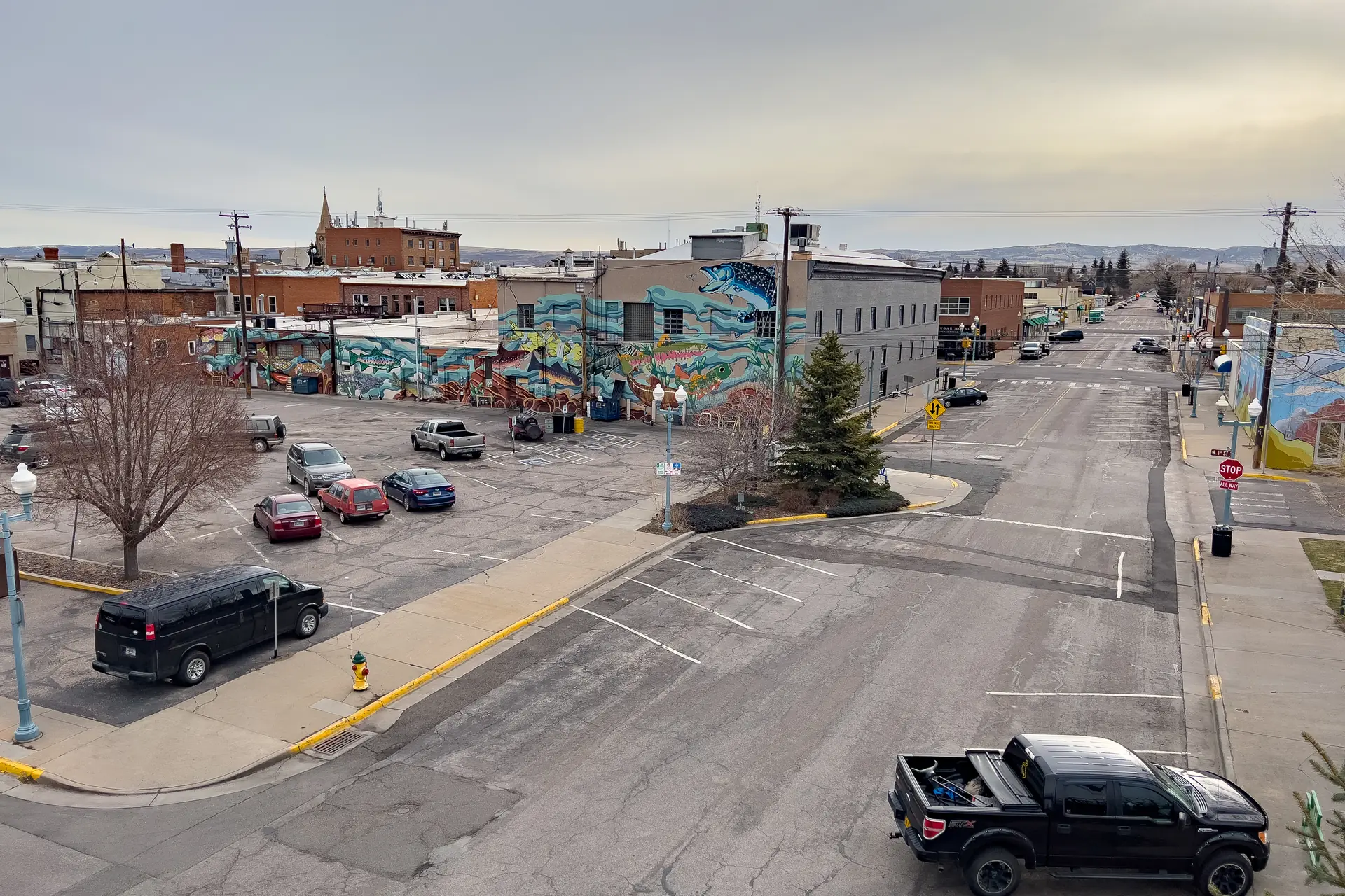 A downtown Laramie street, Wyoming