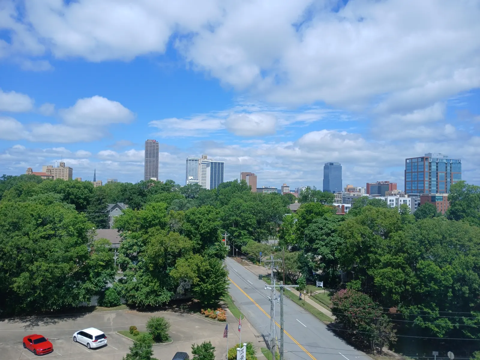Little Rock, Arkansas skyline near West Little Rock and Chenal Valley