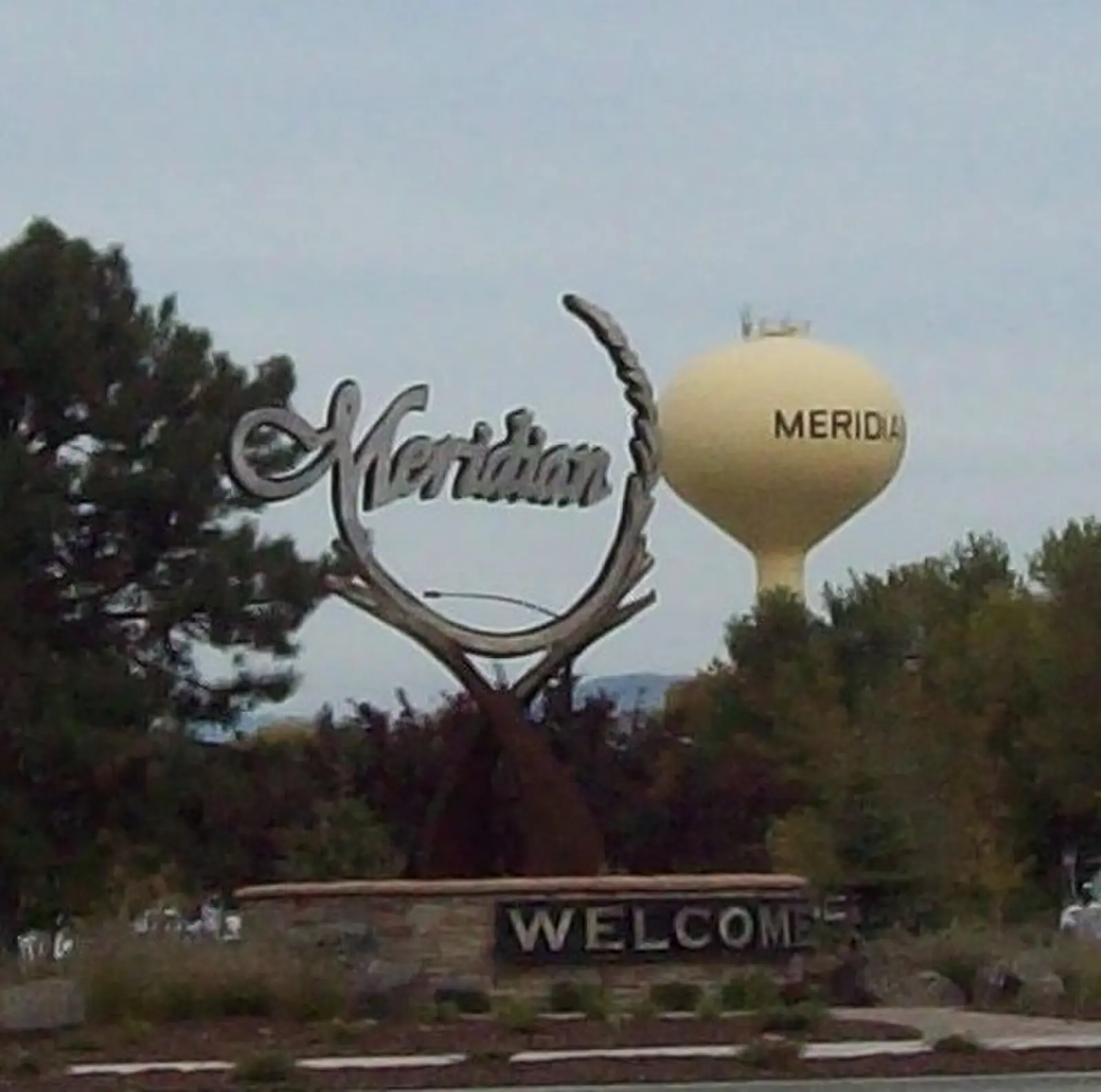 Welcome to Meridian, Idaho city sign
