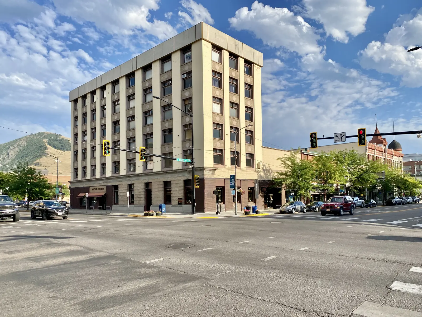 Downtown Missoula, Montana, below Mount Sentinel, south of the Northside