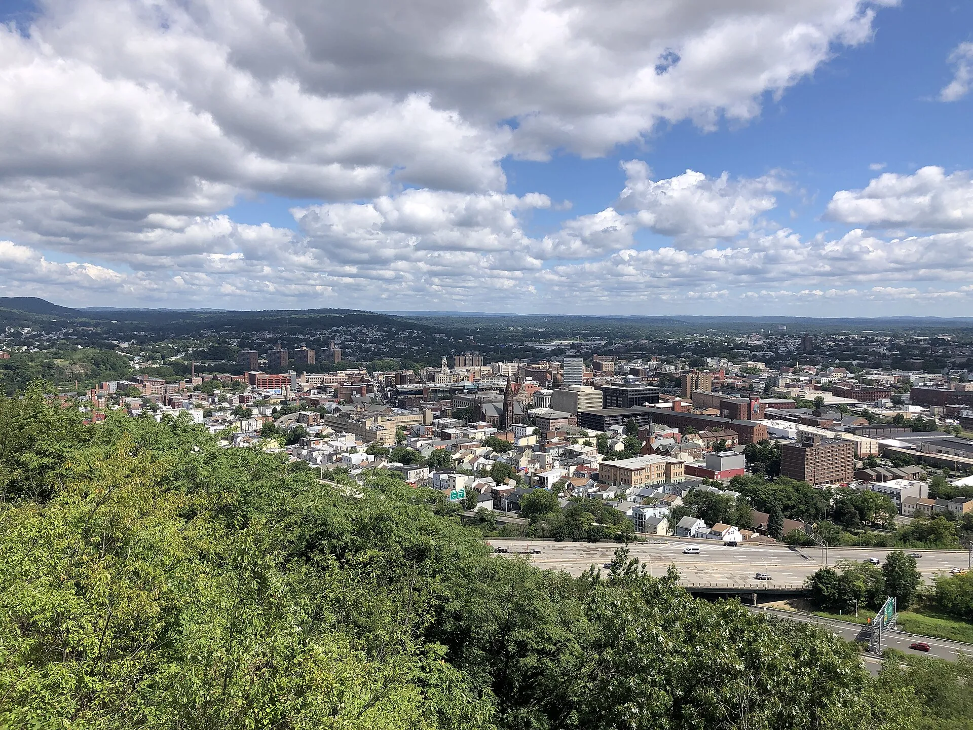 Downtown Paterson, New Jersey from the Garret Mountain overlook