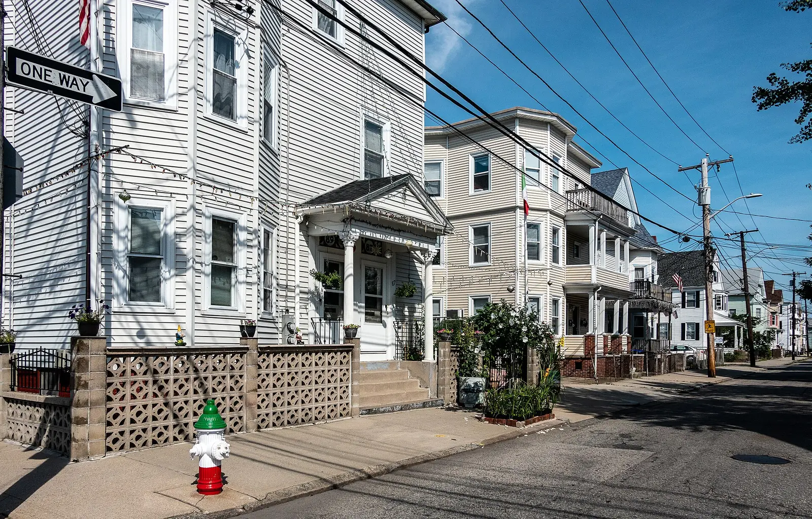 Historic houses on Federal Hill in Providence, Rhode Island