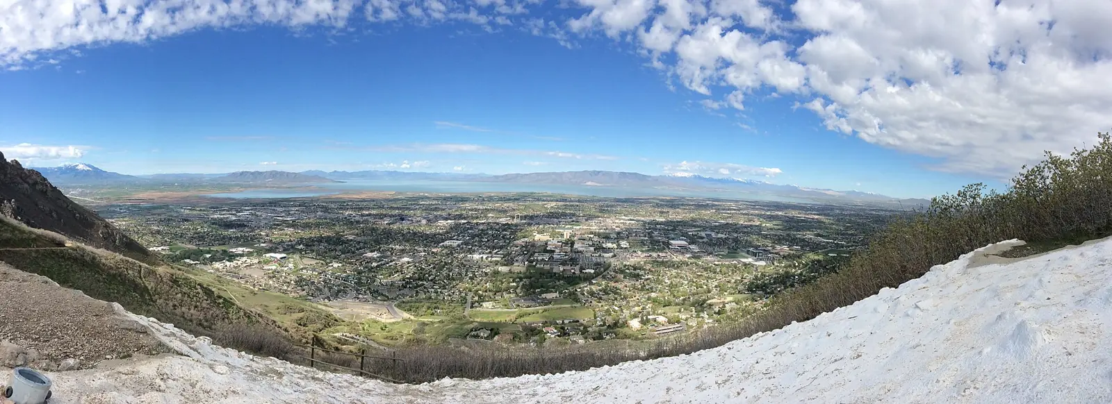 Y Mountain rising above Brigham Young University and Provo