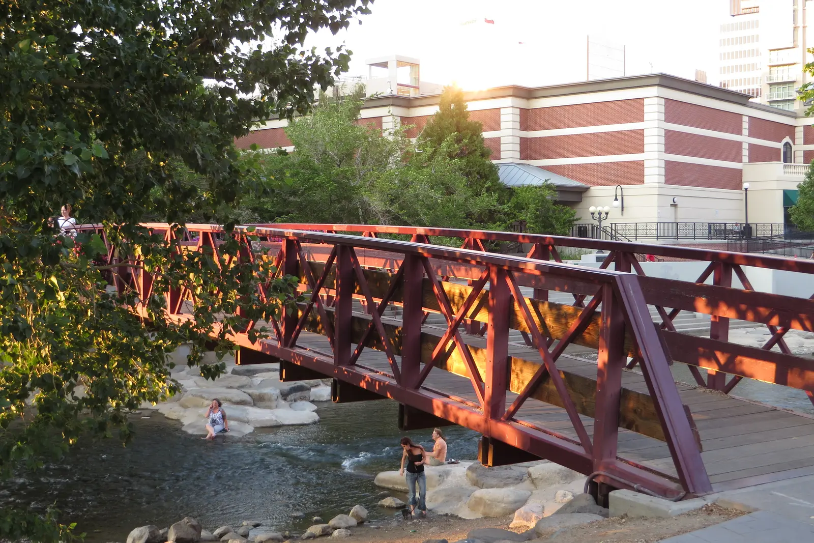 The Truckee River Riverwalk in downtown Reno