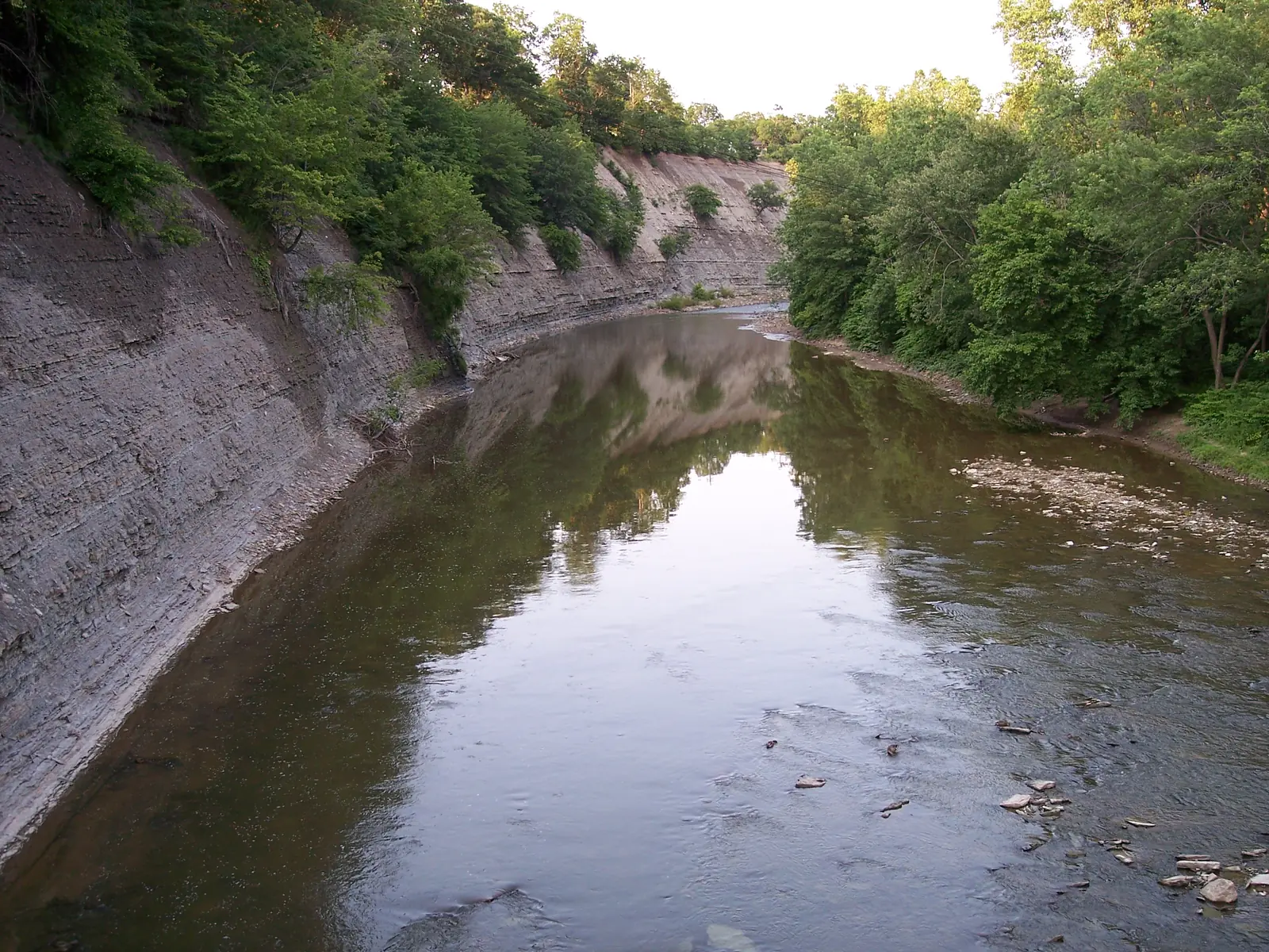 The Rocky River valley at the western edge of Lakewood, Ohio