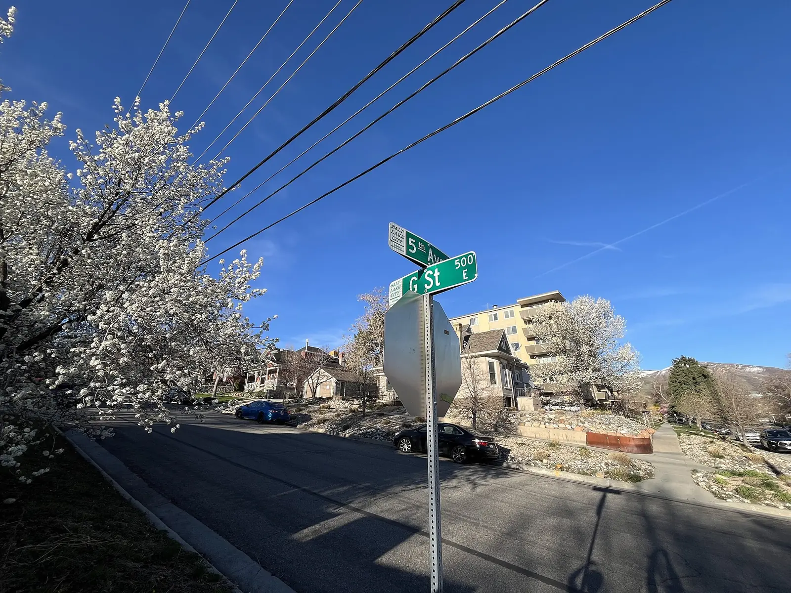 A historic street corner in the Avenues neighborhood of Salt Lake City