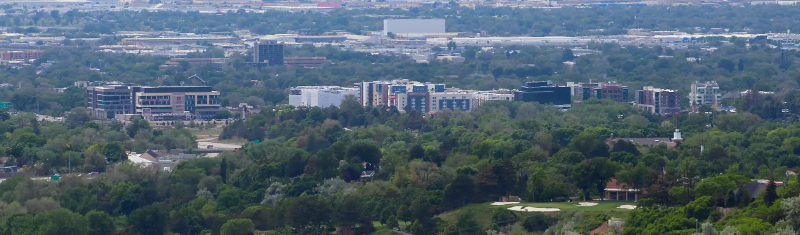 A view across the Sugar House neighborhood of Salt Lake City