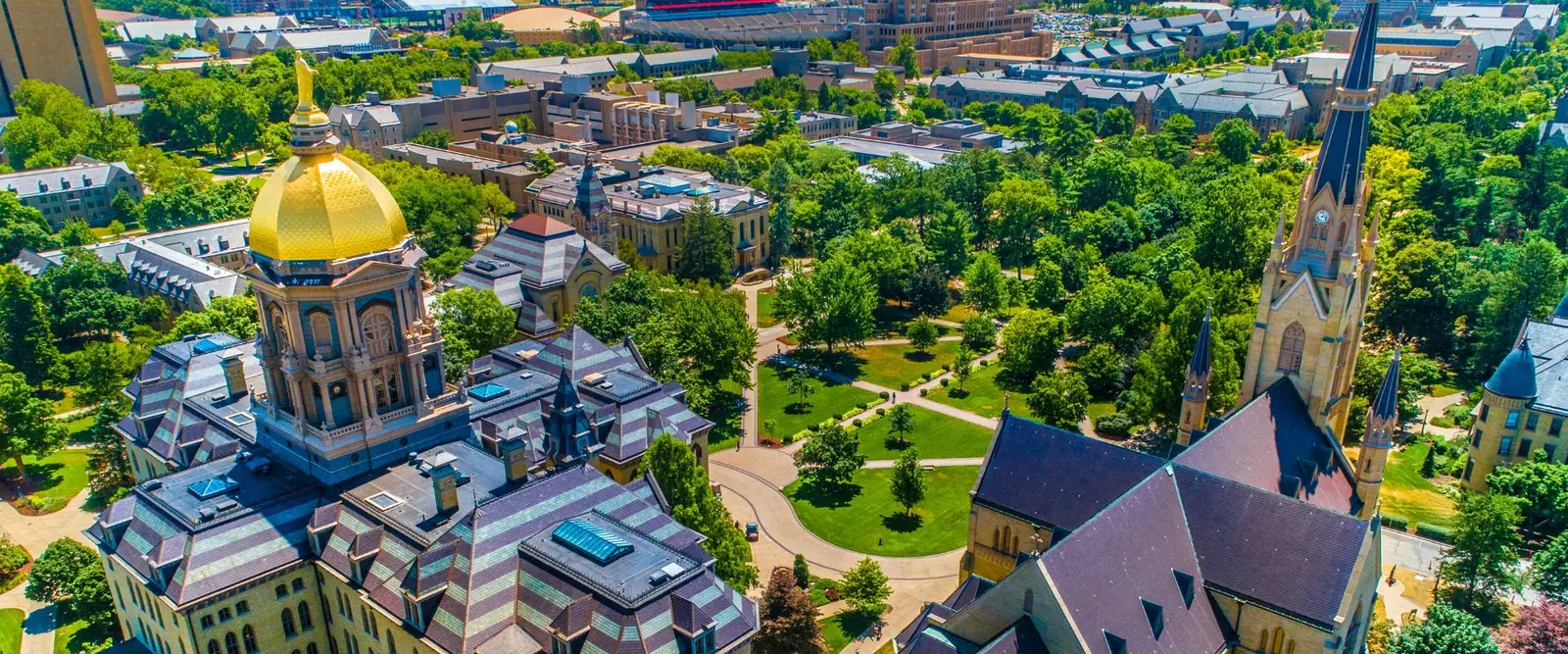 The downtown South Bend skyline near the northwest side