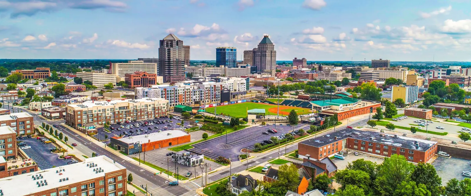 High Point North Carolina Piedmont Triad homes and skyline