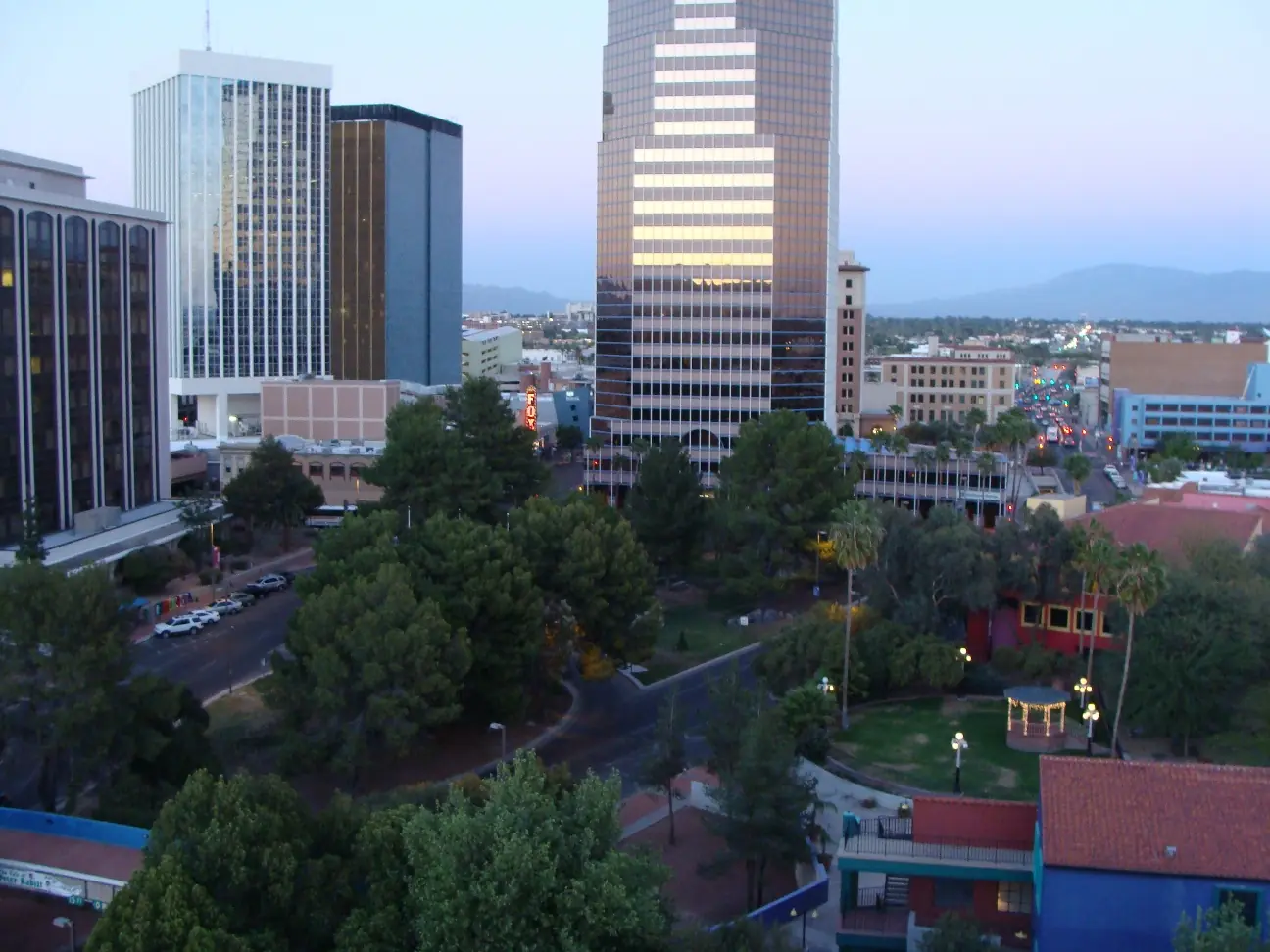 Downtown Tucson west of the midtown neighborhoods
