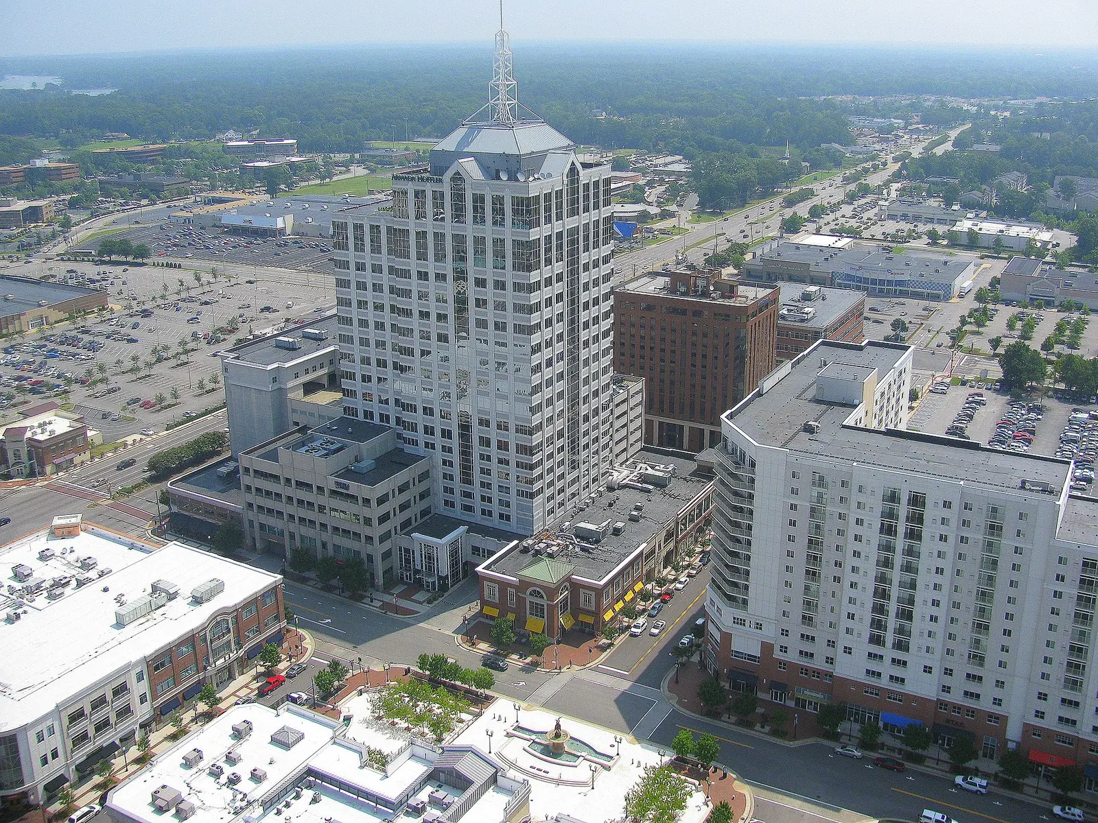 The Armada Hoffler Tower rising over Town Center in Virginia Beach