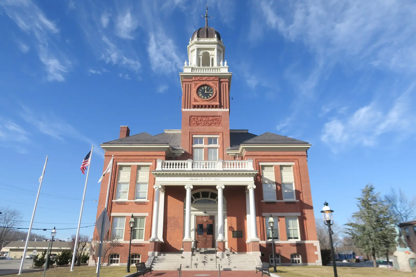 Warwick City Hall in the Apponaug village of Warwick, Rhode Island