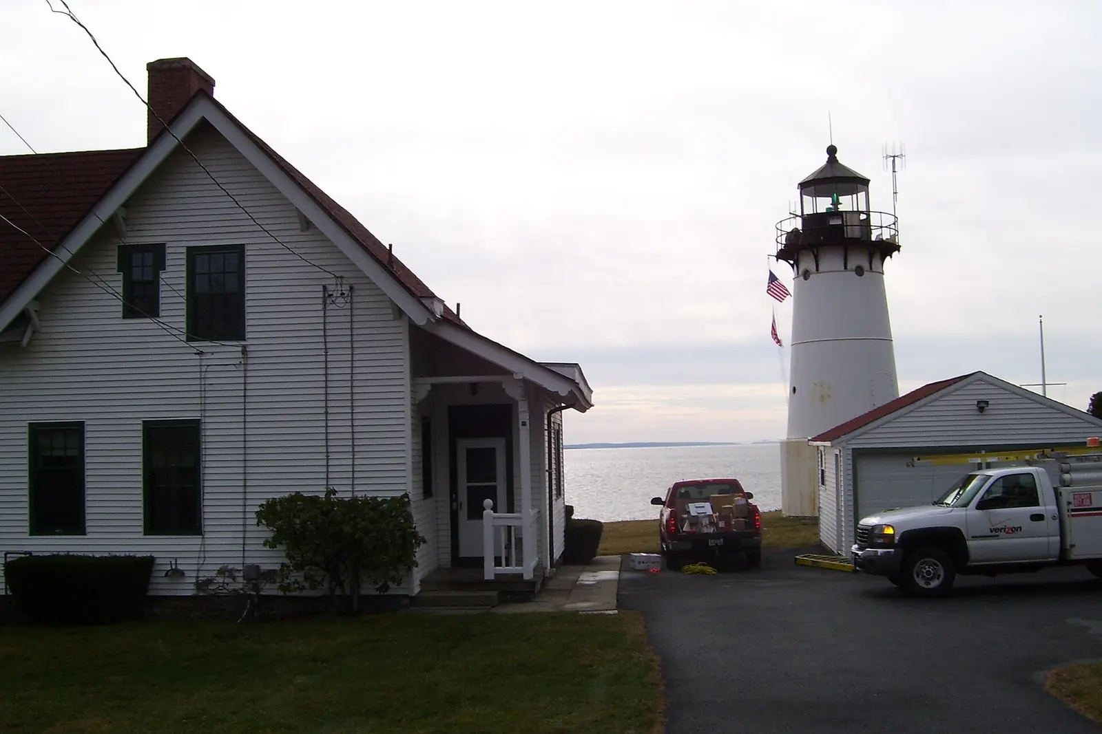 Warwick Neck Lighthouse on the Warwick coast, Rhode Island