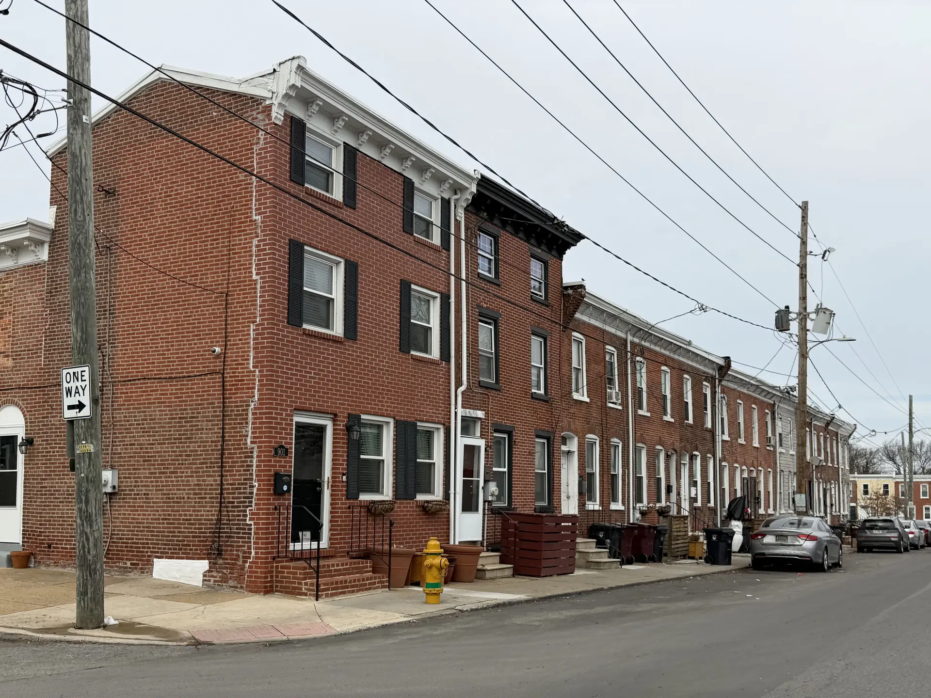 Attached and semi-detached houses in the Union Park Gardens neighborhood of Wilmington, Delaware